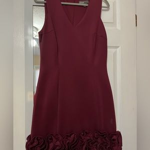 Donna Ricco Burgundy cupcake dress